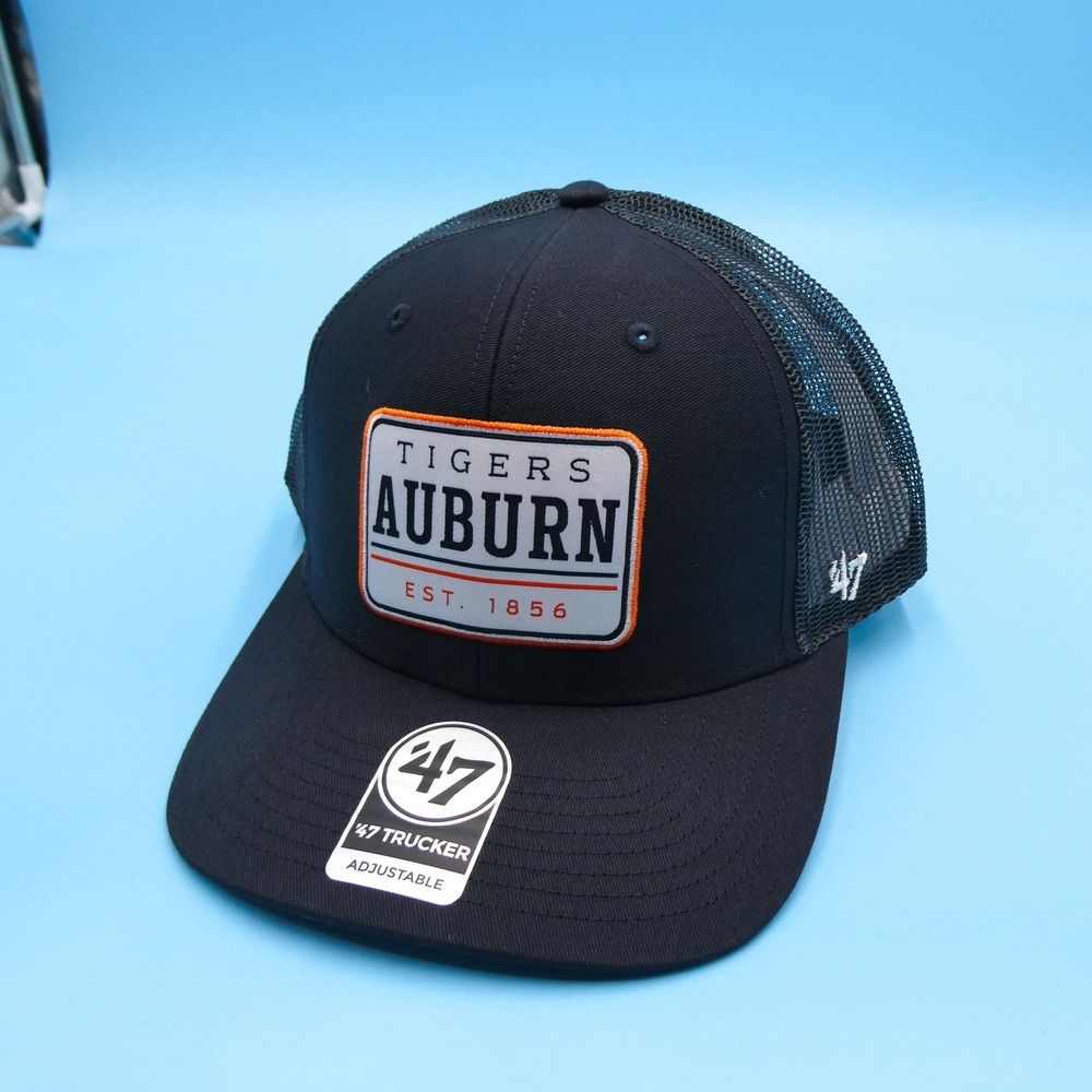 '47 Brand Trucker Hat Mens OSFA Auburn Tigers Navy Blue Mesh Snapback Cap